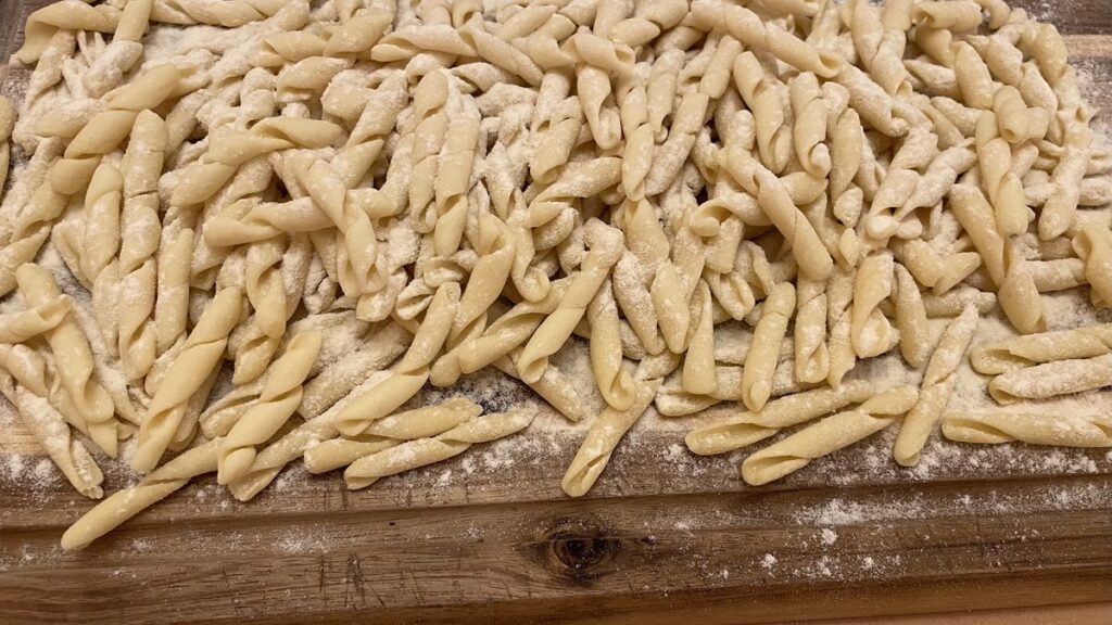 Frisch geformte Pasta